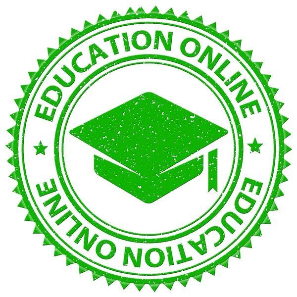 Vzdělávání on-line ukazuje Web a vzdělaný — Stock fotografie