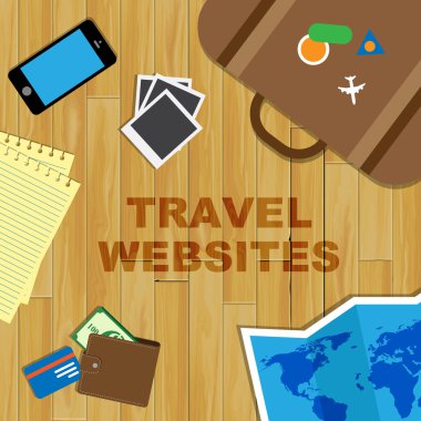 Tur keşfetmek ve yolculuk seyahat web siteleri gösterir