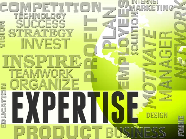 Expertise Words Indicates Specialist Skill And Capabilities — Stock Photo, Image
