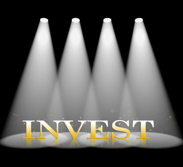 Investment-Rampenlicht stellt Return on Investment und Unterhaltung dar — Stockfoto