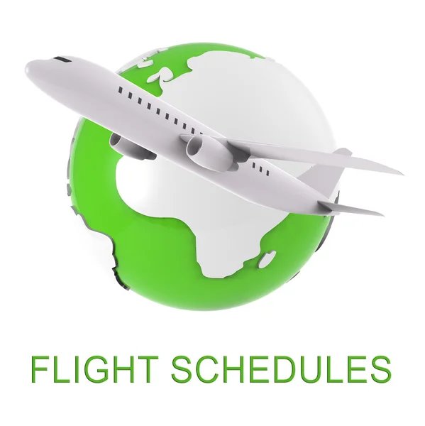 Flight Schedules Indicates Scheduled Airplane And Appointments 3 — Stock Photo, Image