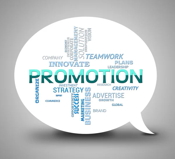 Promotion Bubble Represents Discounts Communication And Dialog — Stock Photo, Image