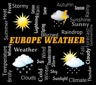 Europe hava meteoroloji tahminleri ve tahmini gösterir