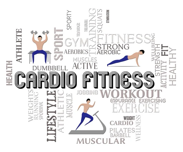 Cardio Fitness indica atividade física e cardiograma — Fotografia de Stock