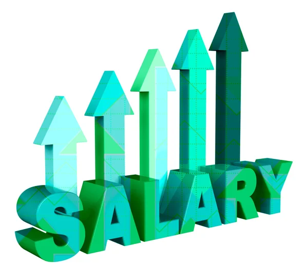 Salary Arrows Shows Pay Salaries And Direction 3d Rendering — Stock Photo, Image