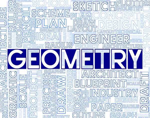 Geometry Words Means Measurement Geometer And Topology — Stock Photo, Image