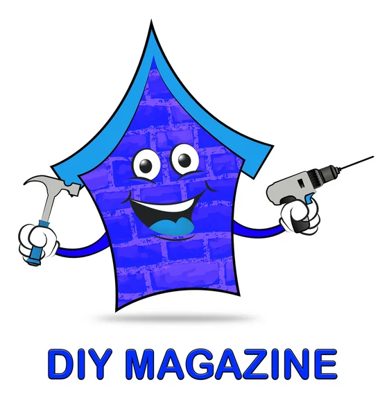 Diy Magazine Indicates Do It Yourself and Building — стоковое фото