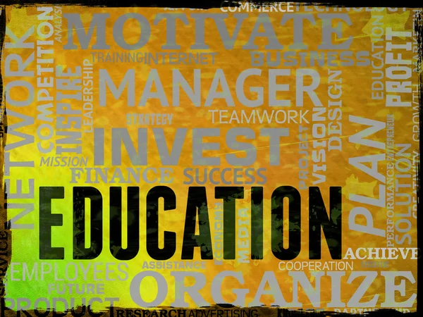 Education Words Shows Develop School And Learning — Stock Photo, Image