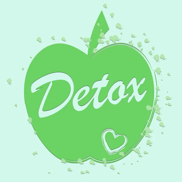 Gezondheid Detox geeft aan preventieve geneeskunde en appels — Stockfoto