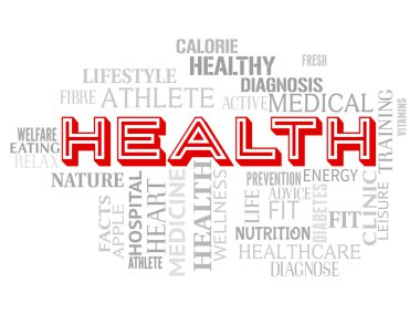 Kelimeleri temsil hastane sağlık sağlık ve doktor