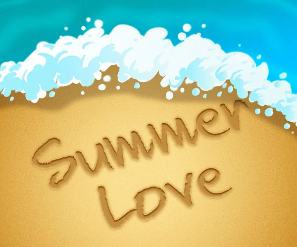 Літо любові означає тропічних пляжів і пристрасть — стокове фото