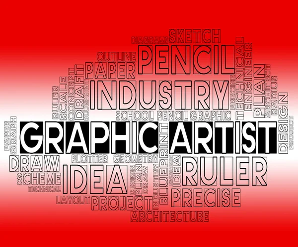 Graficus geeft Creative illustratieve en kunstenaars — Stockfoto