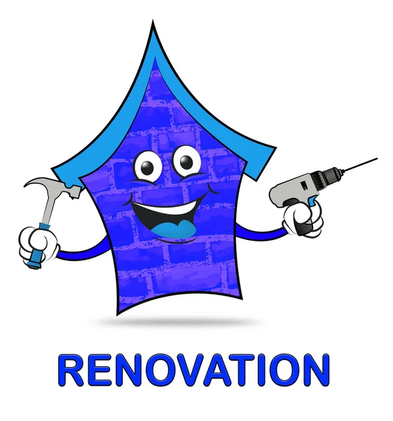 House Renovation Indicates Real Estate And Homes — Stock Photo, Image