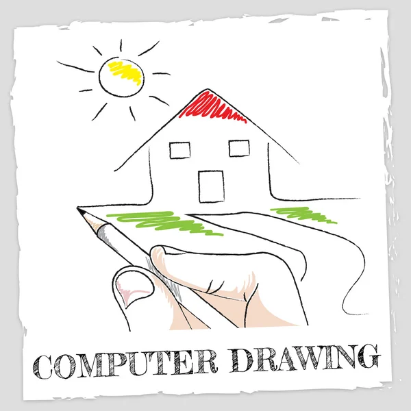 De Processor van de schets van het middel van de tekening van computer en creatief — Stockfoto