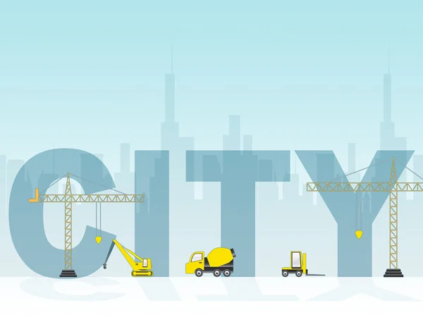 City Construction Shows Buildings Constructing And Capital — Stock Photo, Image