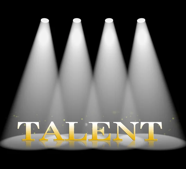 Talent Spotlight Shows Strong Point And Ability — Stock Photo, Image