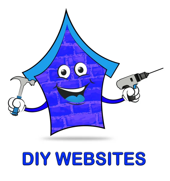 DIY webbplatser representerar Www hem och bostad — Stockfoto