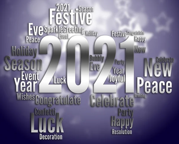 Two Thousand Twenty-One Means Happy New Year and Annual — стоковое фото