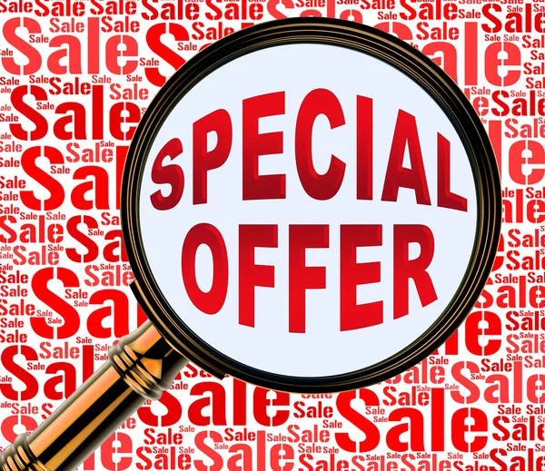 Special Offer Represents Clearance Noteworthy And Save — Stock Photo, Image