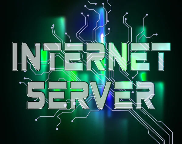 Internet Server Indicates Web Site And Connection — Stock Photo, Image