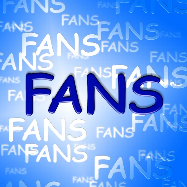 팬 들 단어 나타냅니다 소셜 미디어와 웹 — 스톡 사진