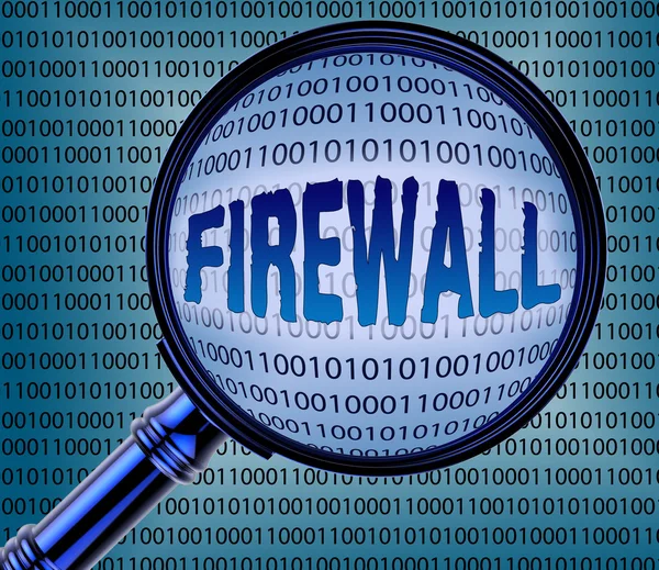 Firewall del computer indica nessun accesso e byte — Foto Stock