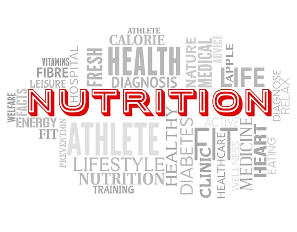 Nutrition Words Means Diets Diet And Sustenance — Stock Photo, Image