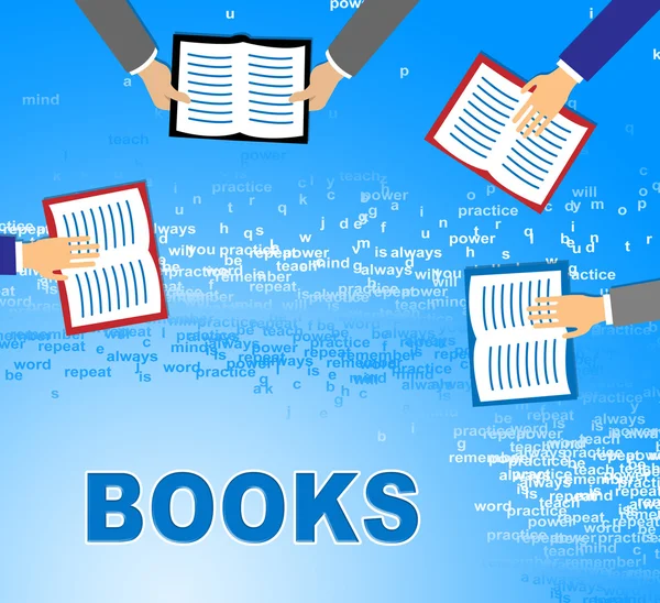 Learning Books Represents Learned Train And Schooling — Stock Photo, Image