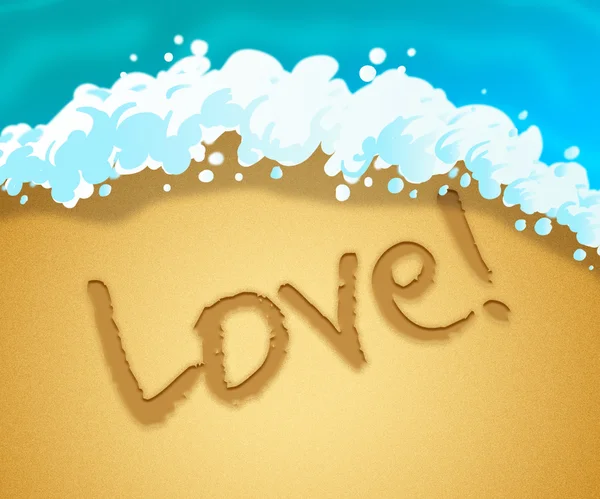 Love Beach representa a Boyfriend Coast y cariño — Foto de Stock