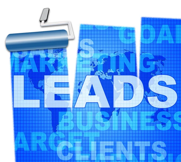 Sales Leads Means Retail Vend And E-Commerce — Stock Photo, Image