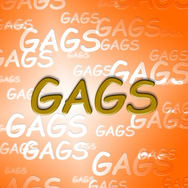 Gags Words Means Ha Jokes And Laughter — Stock Photo, Image