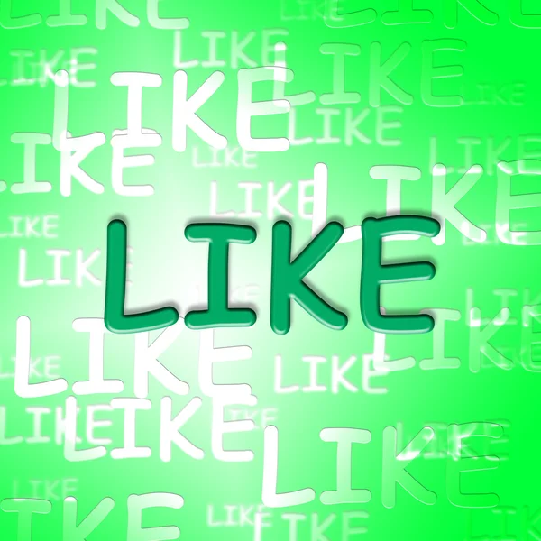 Like Words Shows Social Media And Fan — Stock Photo, Image