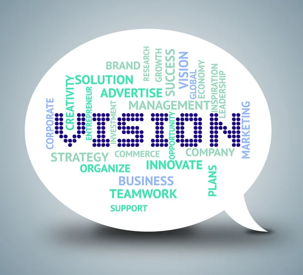 Vision Bubble Shows Plan Speak And Aspire — Stock Photo, Image