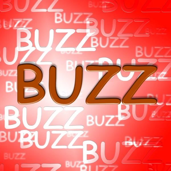 Buzz Words Indicates Public Relations And Announcement — Stock Photo, Image