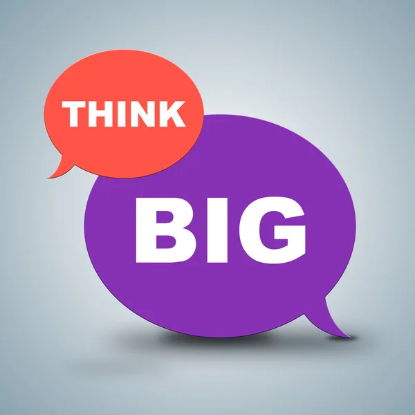 Think Big Means Reflecting Consideration And Bigger — Stock Photo, Image