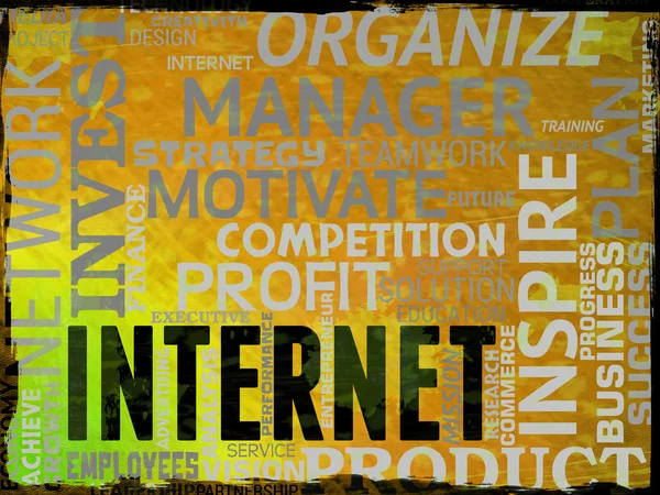 Internet Words Indicates Web Site And Website — Stock Photo, Image