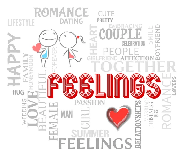 Feelings Couple Means Find Love And Affection — Stock Photo, Image