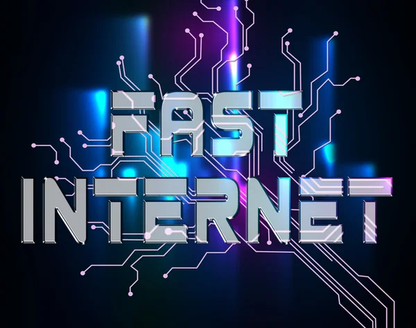 Fast Internet Means High Speed And Accelerated — Stock Photo, Image