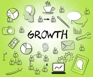 Büyüme simgeler anlamına gelir artış artış ve büyüyen
