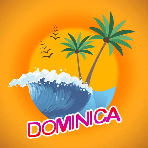 ドミニカ国の休暇を夏の時間示しドミニク — ストック写真
