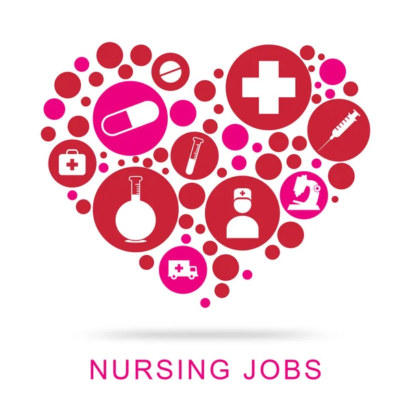 Omvårdnad jobb visar sjuksköterskan Position och husmor — Stockfoto
