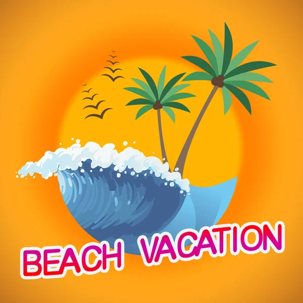 Beach Vacation Represents Beaches Warmth And Seaside — Stock Photo, Image