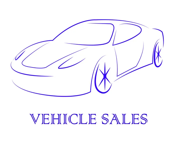 Vehicle Sales Represents Passenger Car And Automobile — Stock Photo, Image