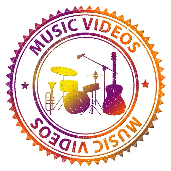 Videos Musicales Significa Audio Visual Y Melodía —  Fotos de Stock