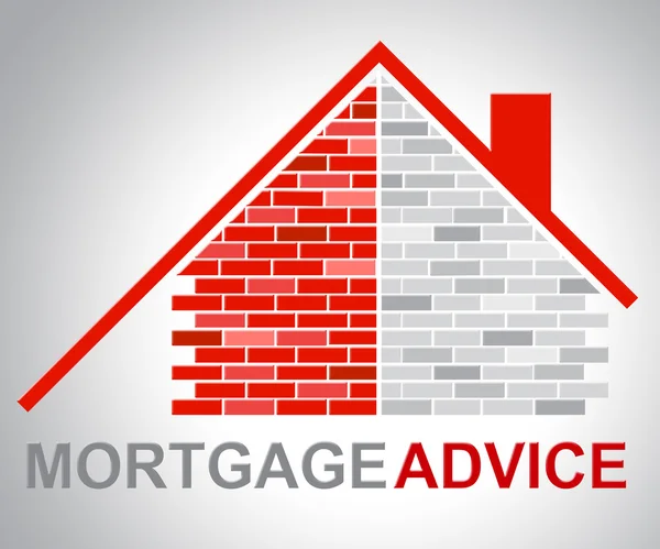 Asesoramiento Hipotecario Significa Finanzas Caseras y Asesor — Foto de Stock