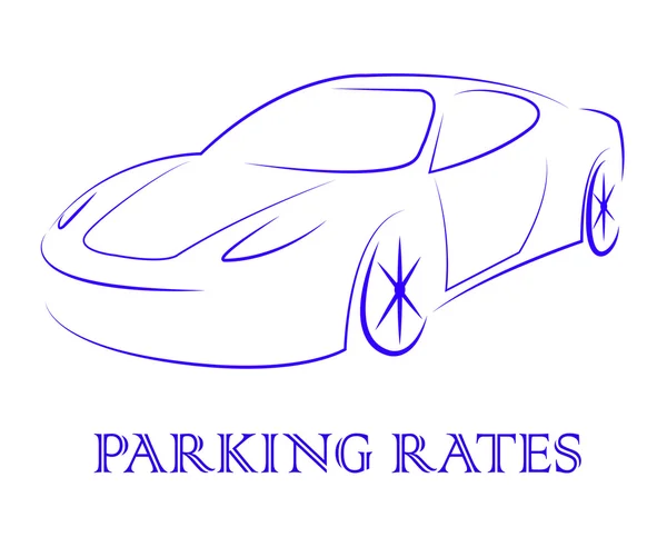 Car Parking Shows Transport Carpark And Drive — Stock Photo, Image