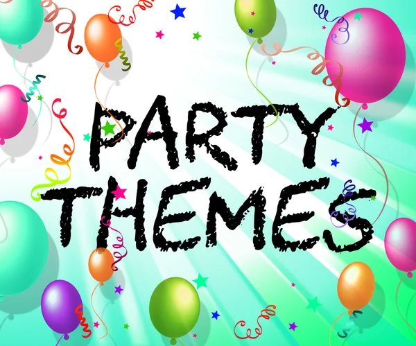 Party Themes Indicates Subject Matter And Balloons — Stock Photo, Image