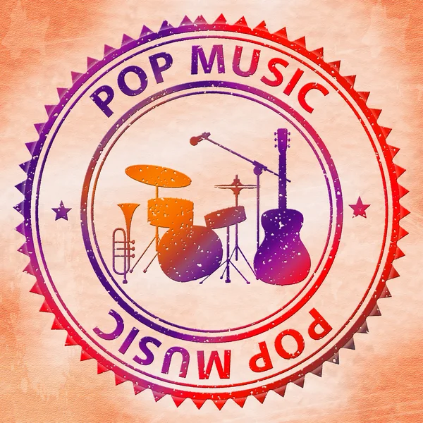 Pop Music signifie pistes sonores et mélodies — Photo