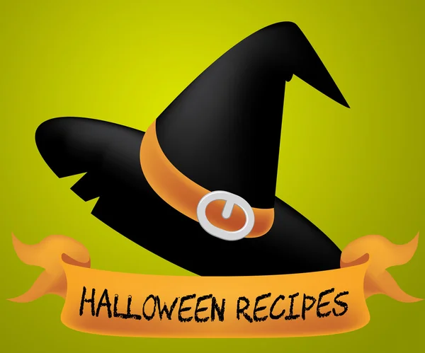 Halloween recept visar knep eller behandla och hösten — Stockfoto