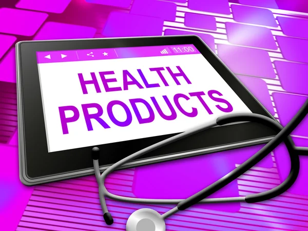 Health Products Means Medicine Store And Wellness — Stock Photo, Image